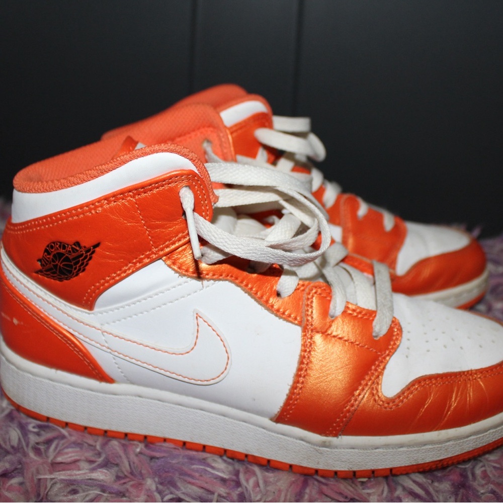 Jordan Athletic Shoes in Orange and White